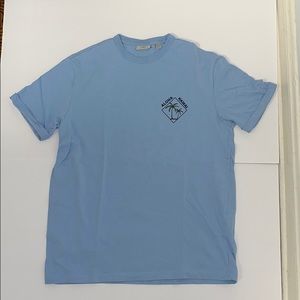 Mango Light-Blue Cotton Printed T-Shirt